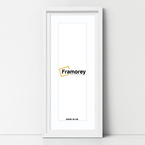 Panorama Style White Oslo Picture Frames With White Mount