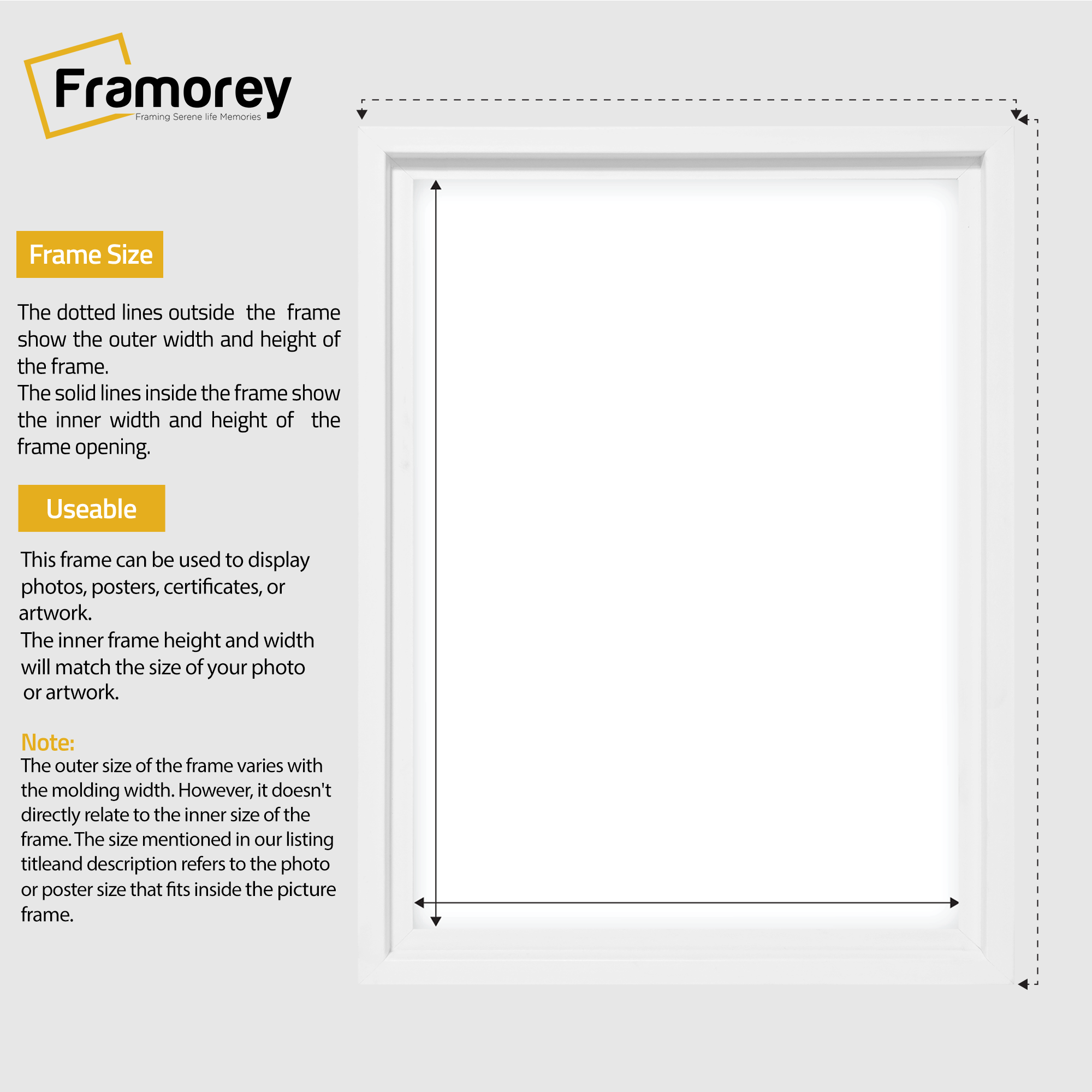 White Picture Frame Oslo Style Photo Frames Poster Frames