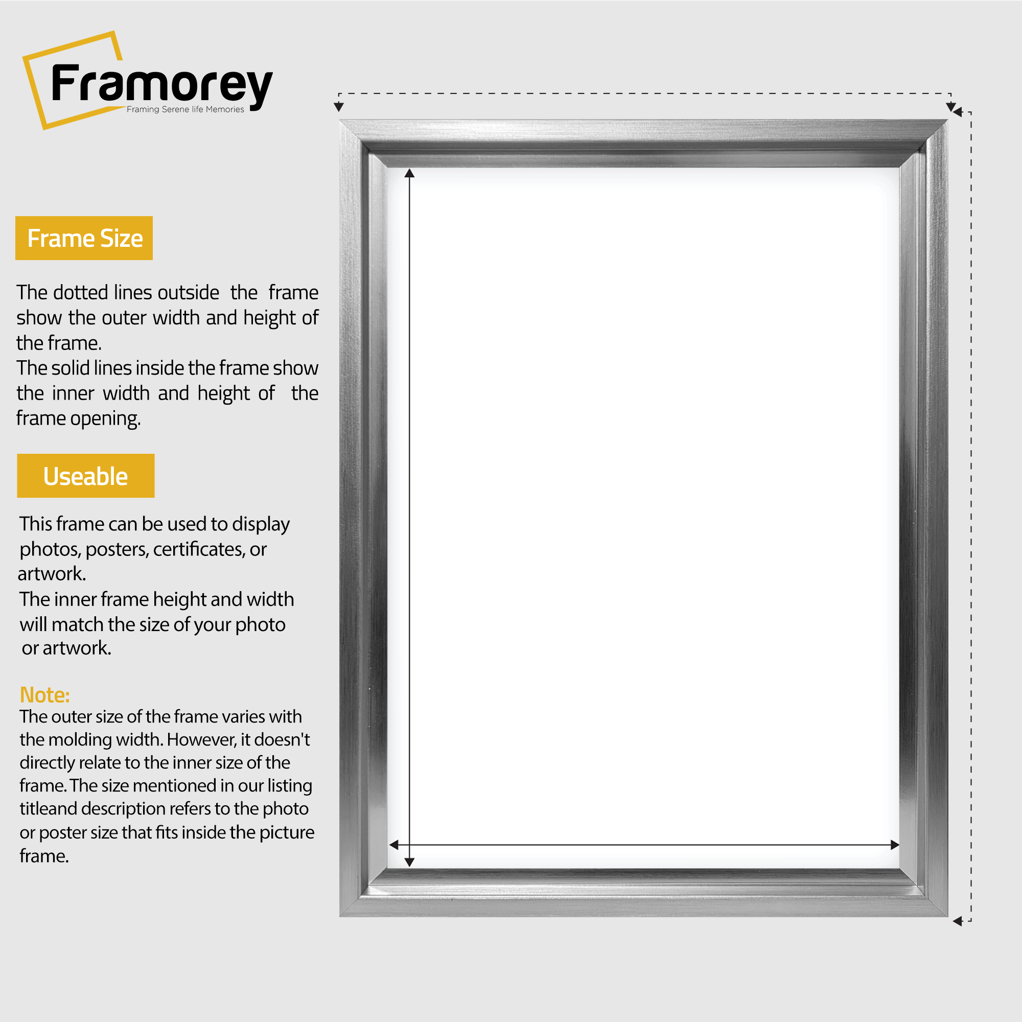Silver Picture Frame Oslo Style Photo Frames Poster Frames