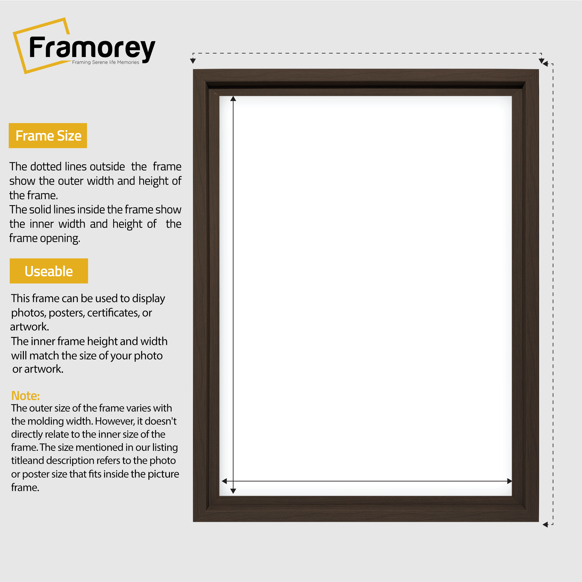 Walnut Picture Frame Oslo Style Photo Frames Poster Frames