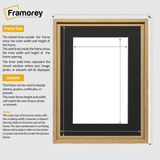 Oak Picture Frame Oslo Style Photo Frames With Black Mount