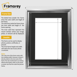 Silver Picture Frame Oslo Style Photo Frames With Black Mount