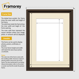 Walnut Picture Frame Oslo Style Photo Frames With Ivory Mount