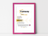 Thin Style Pink Picture Frame With White Mount