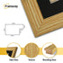 Panoramic Pine Picture Frame With Black Mount Wall Decor Frame