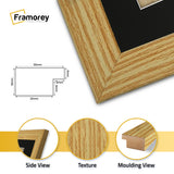 Panoramic Pine Picture Frame With Black Mount Wall Decor Frame