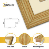 Panoramic Pine Picture Frame With Ivory Mount Wall Decor Frame