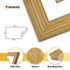 Square Size Pine Picture Frame With White Mount