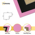 Thin Matt Panoramic Pink Picture Frames With Black Mount