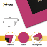 Pink Picture Frame with Black Mount