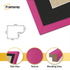 Thin Matt Panoramic Pink Picture Frames With Black Mount