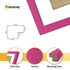 Thin Matt Panoramic Pink Picture Frames With White Mount