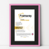 Thin Matt Pink Picture Frame With Black Mount