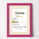 Pink Picture Frame With Ivory Mount