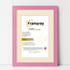 Pink Picture Frame With Ivory Mount