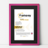 Thin Matt Pink Picture Frame With Black Mount