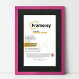 Thin Style Pink Picture Frame With Black Mount