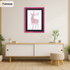 Thin Matt Pink Picture Frame With Black Mount
