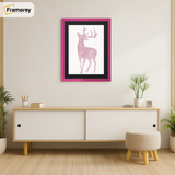 Thin Style Pink Picture Frame With Black Mount