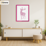 Thin Style Pink Picture Frame With White Mount