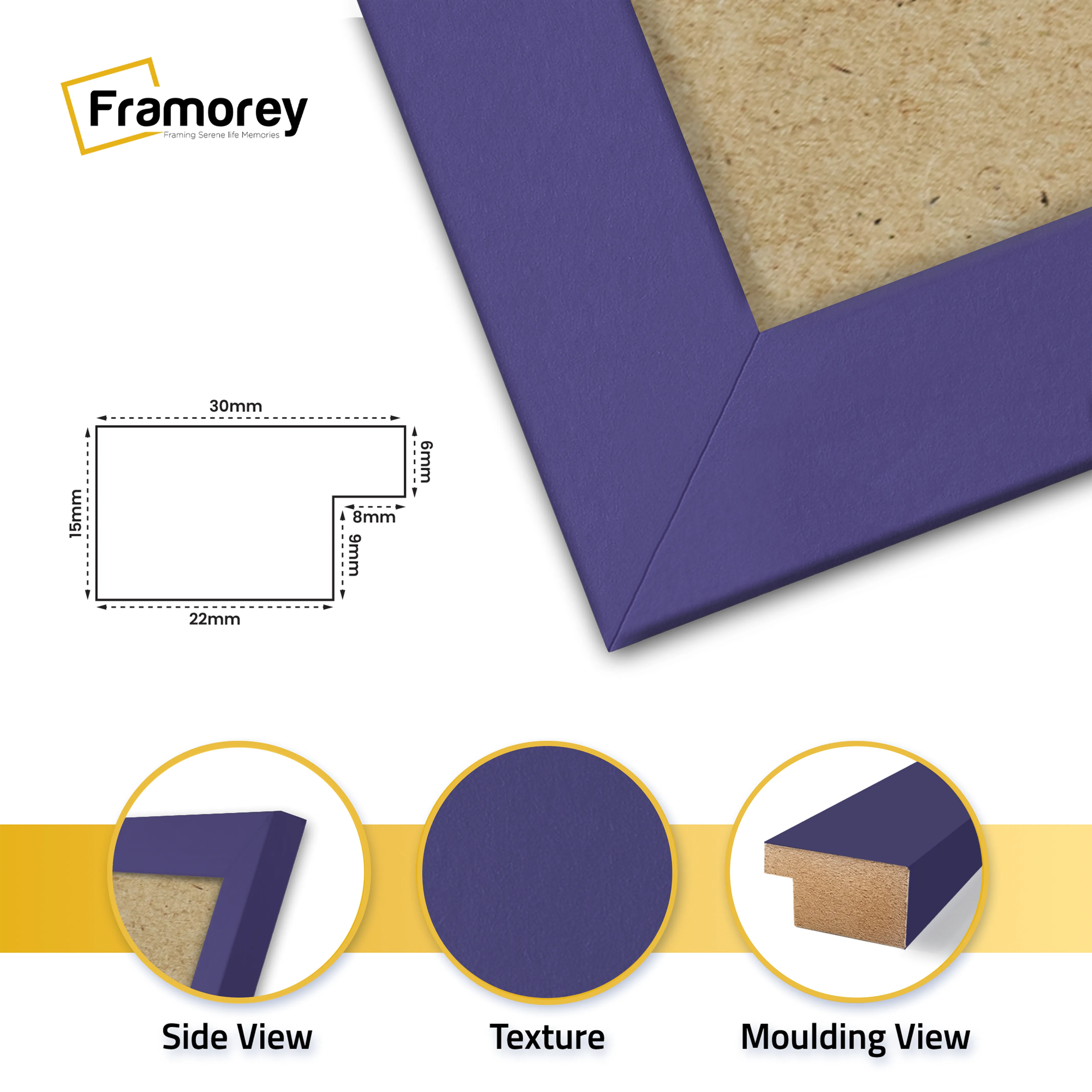Panoramic Size Purple Picture Frames Wall D?cor Frame