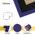 Thin Matt Panoramic Purple Picture Frames With Black Mount