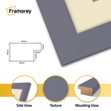 Purple Picture Frame With Ivory Mount