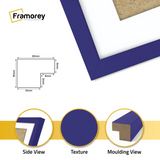Thin Matt Panoramic Purple Picture Frames With White Mount