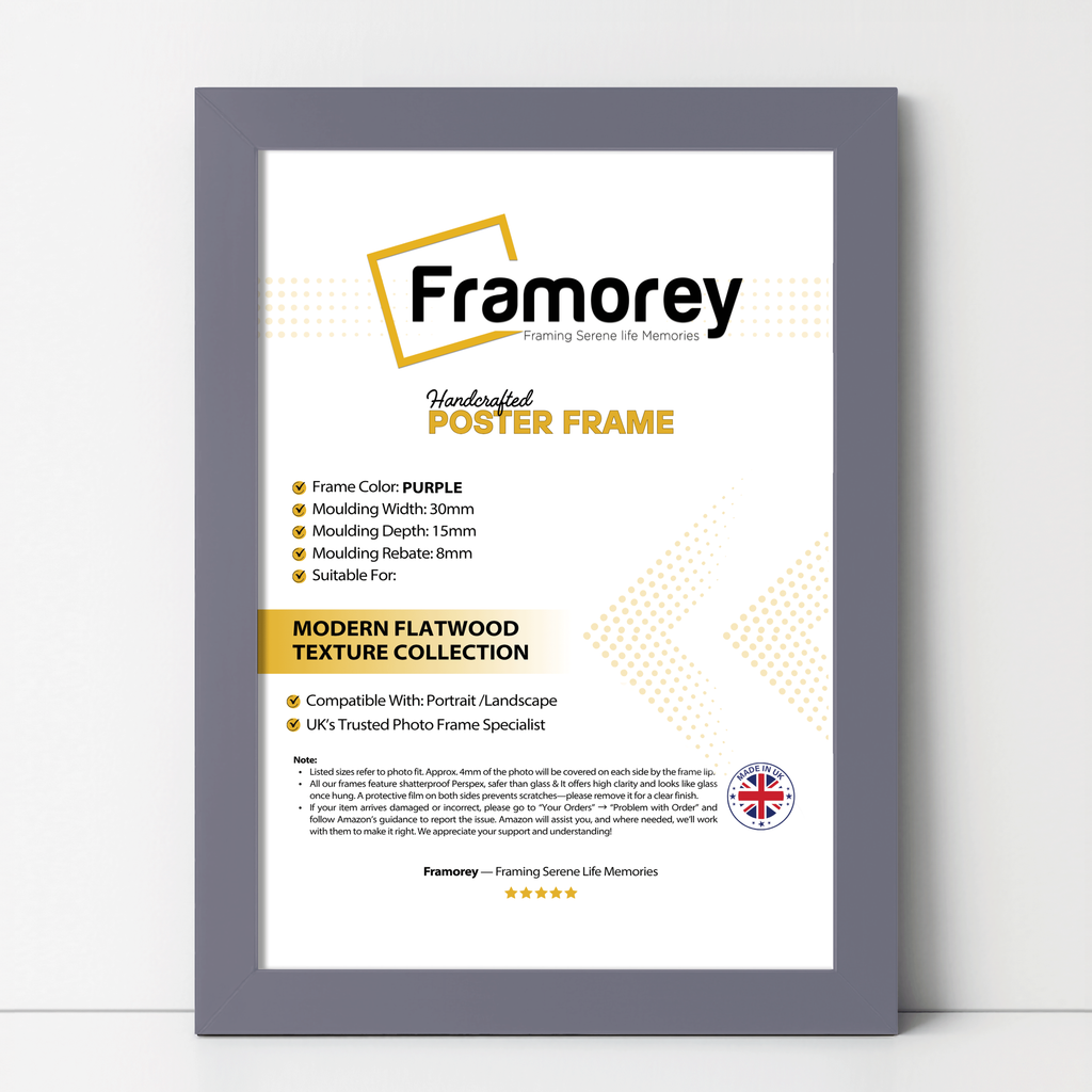 Purple Picture Frame Wall Décor Frames
