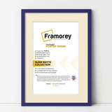 Thin Style Purple Picture Frame With Ivory Mount