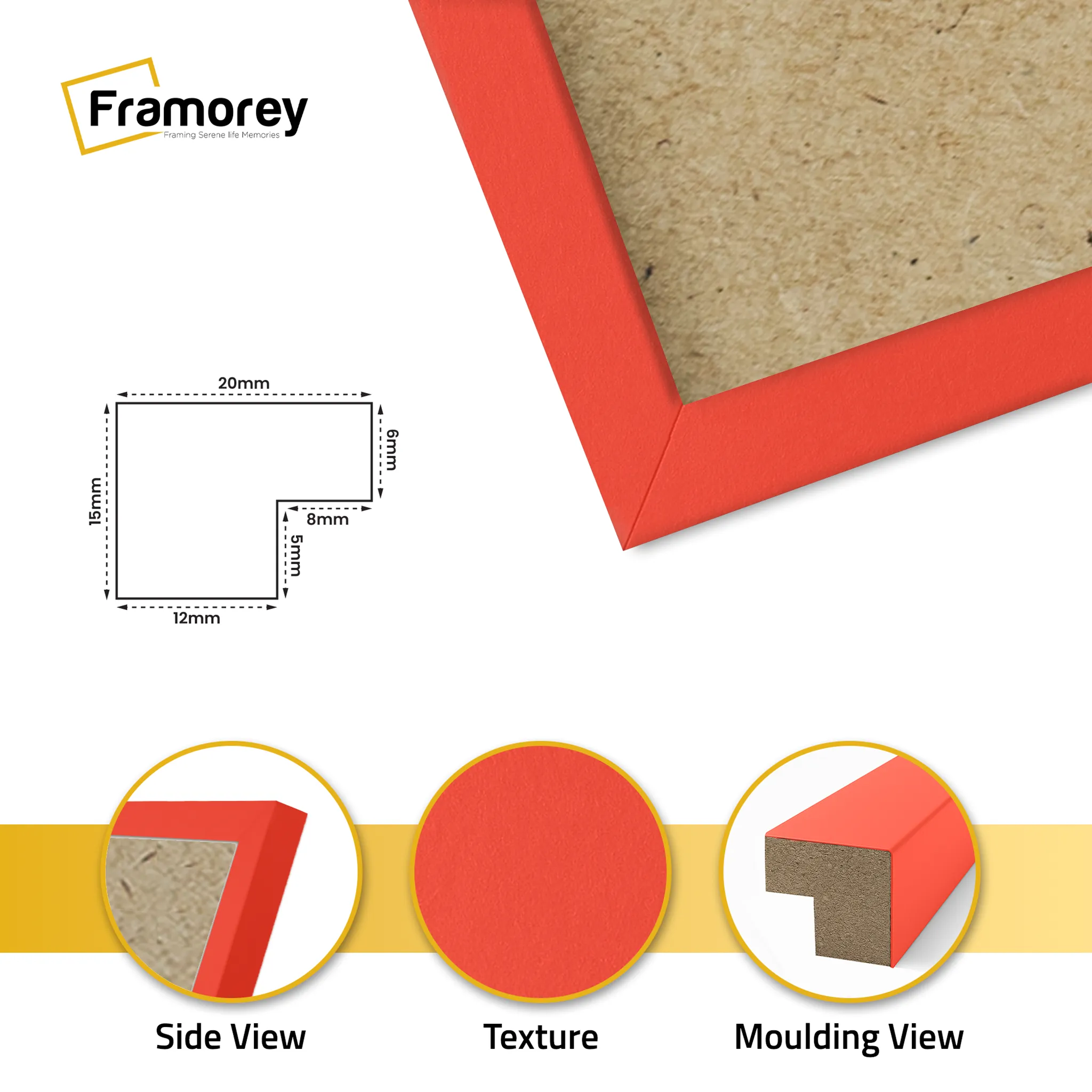 Thin Matt Red Panoramic Picture Frame Poster Frames