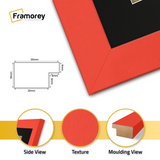 Red Picture Frame with Black Mount