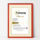 Thin Style Red Picture Frame With Ivory Mount