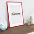 Thin Matt Red Picture Frame With White Mount