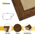 Square Size Rustic Oak Picture Frame Wall Decor Photo Frames