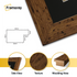Square Size Rustic Oak Picture Frame With Black Mount