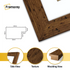 Panoramic Rustic Oak Picture Frame With White Mount