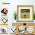 Square Size Gold Shabby Picture Frame With Ivory Mount