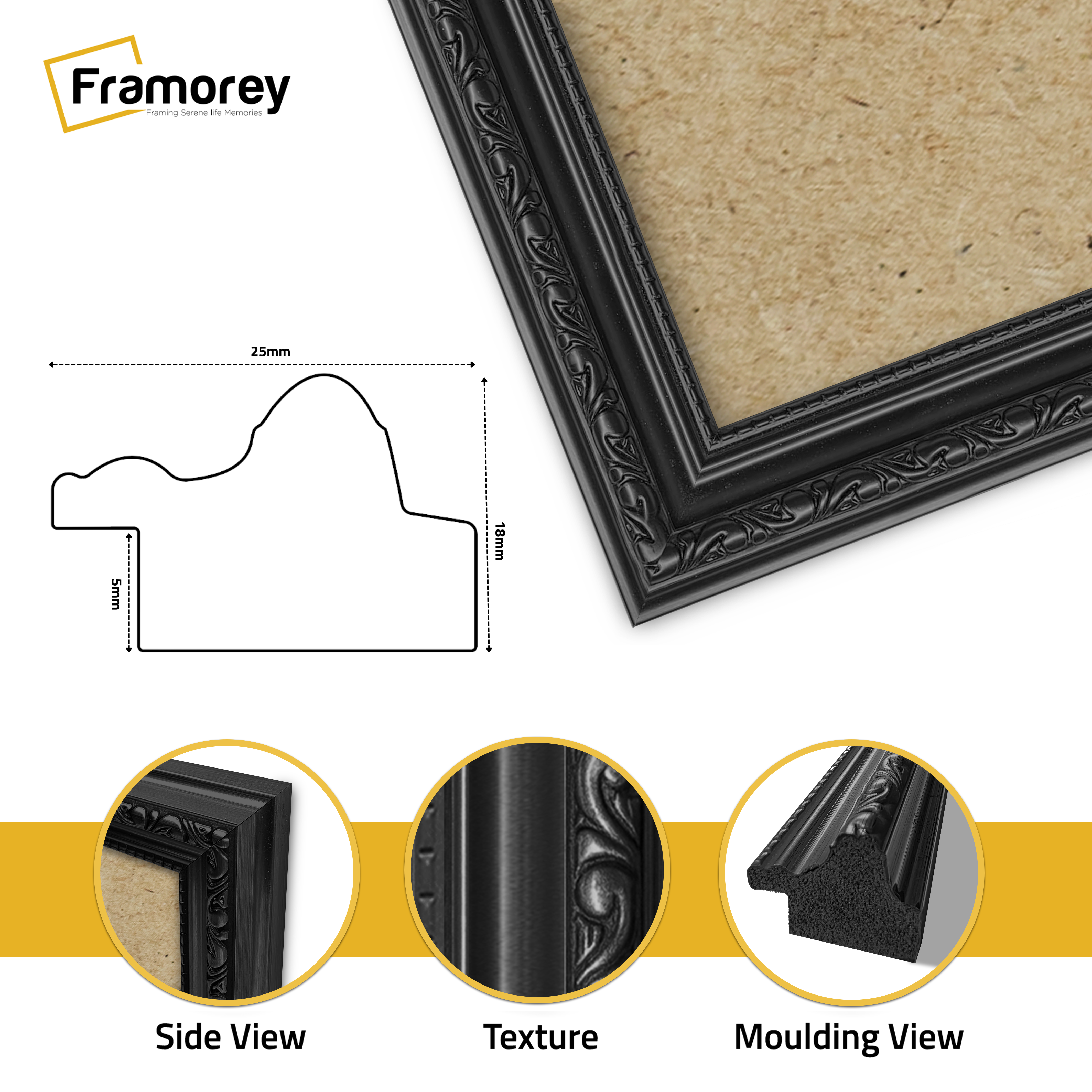 Black Shabby Chic Photo Frames Picture Frame