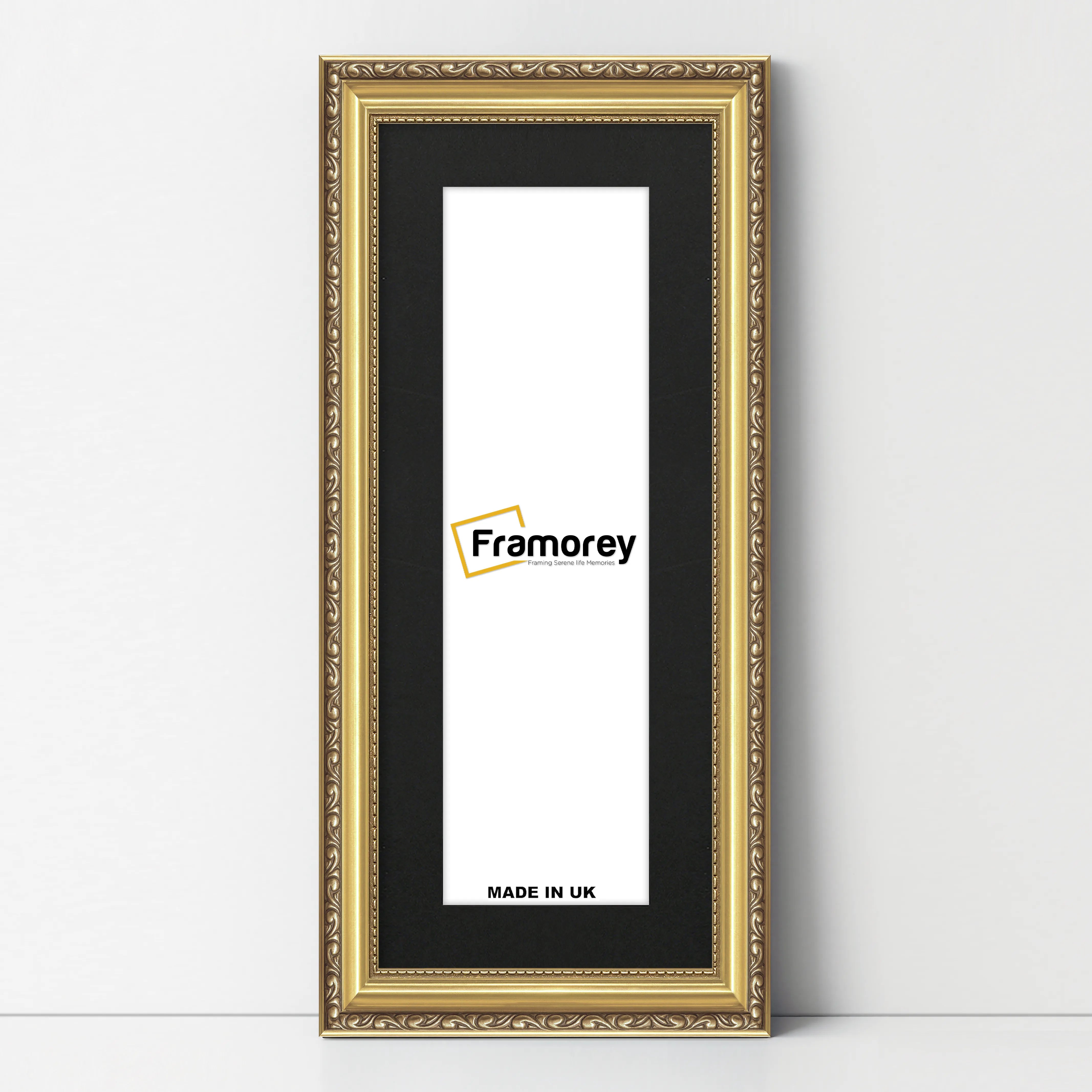 Panoramic Gold Picture Frame Shabby Wall Frames With Black Mount