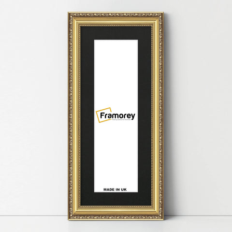 Panoramic Gold Picture Frame Shabby Wall Frames With Black Mount