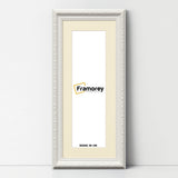 Panoramic Size White Picture Frame Shabby Wall Frames With Ivory Mount