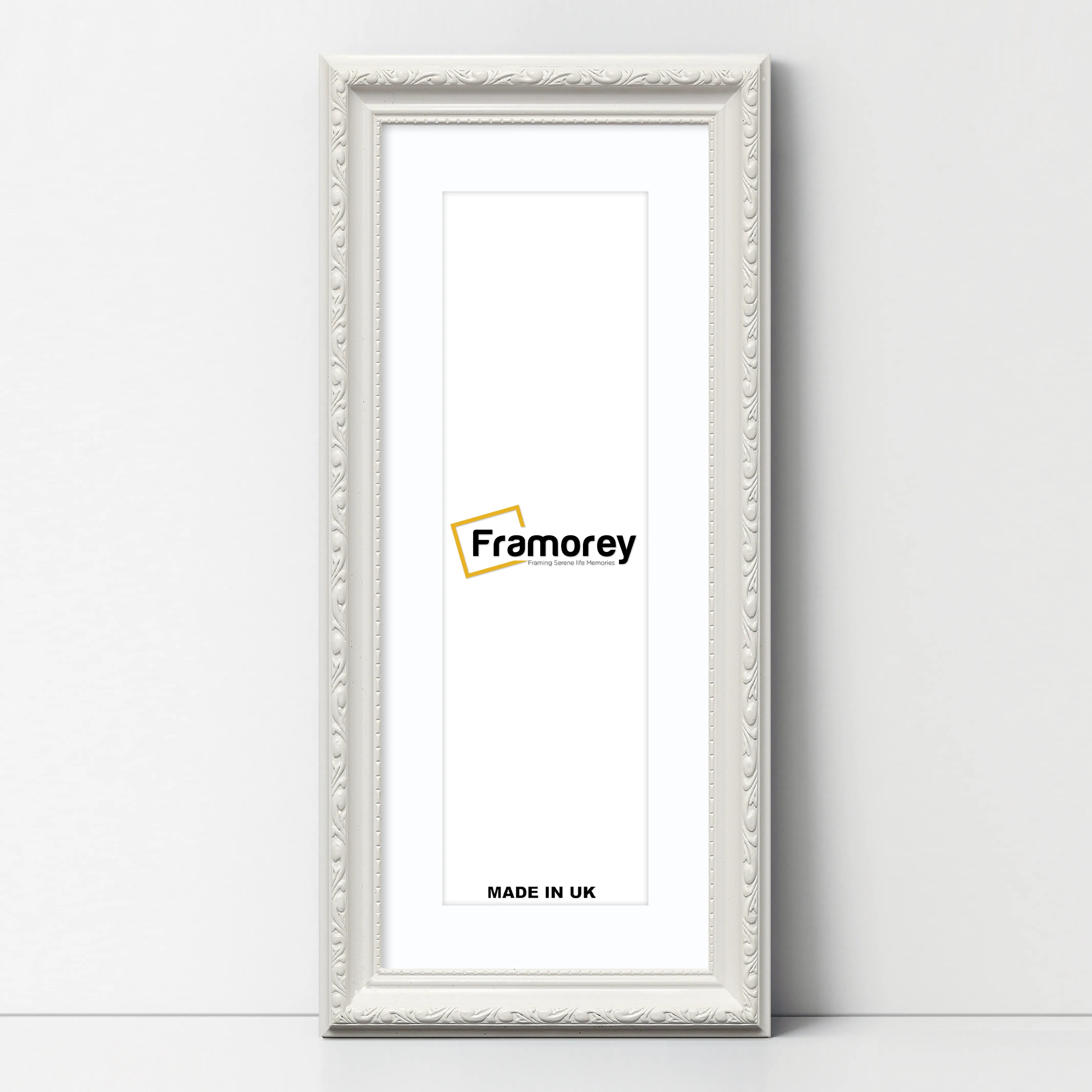 Panoramic Size White Picture Frame Shabby Wall Frames With White Mount