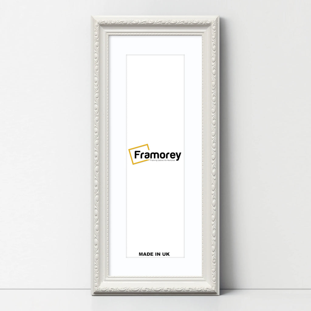 Panoramic Size White Picture Frame Shabby Wall Frames With White Mount