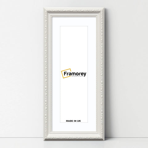 Panoramic Size White Picture Frame Shabby Wall Frames With White Mount