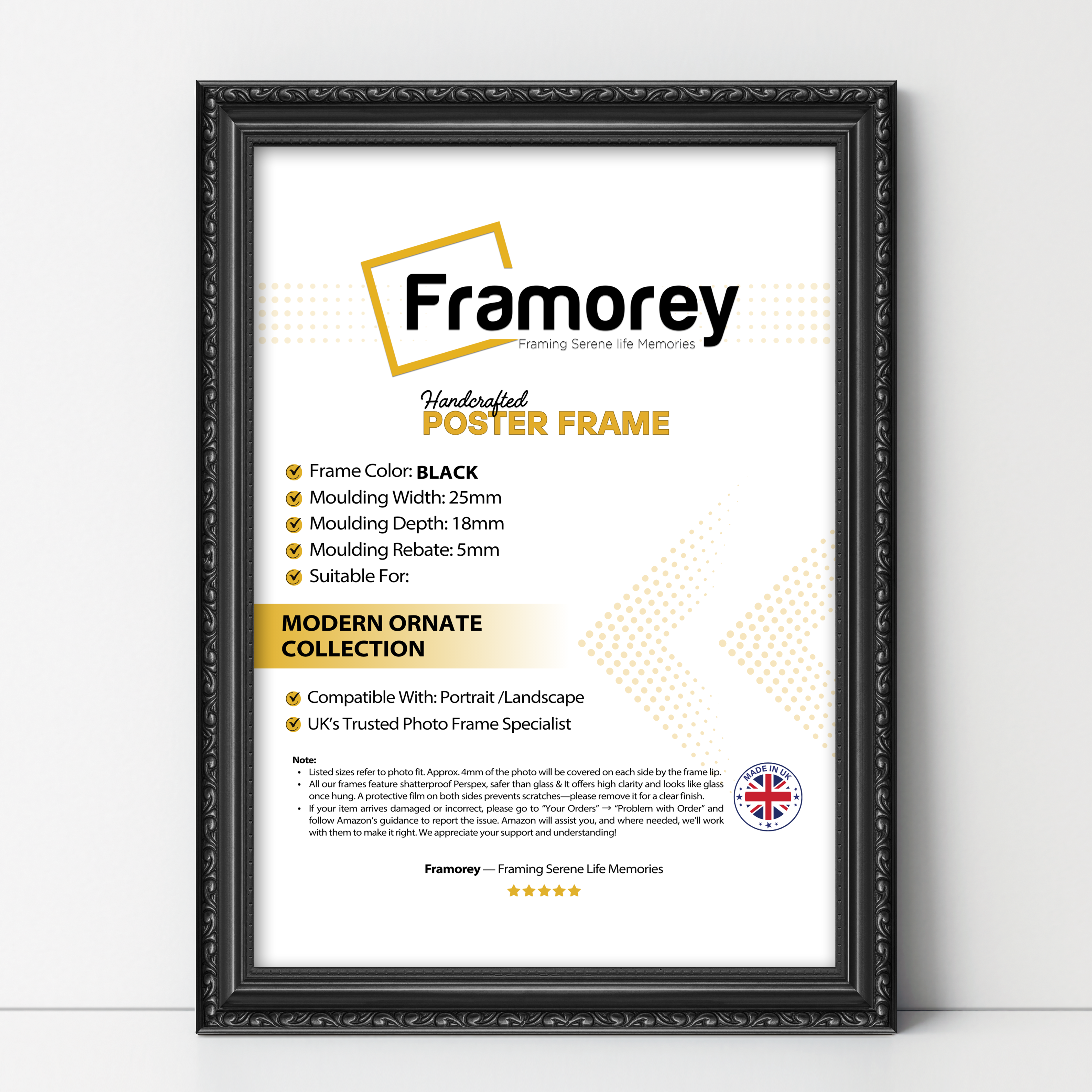 Black Shabby Chic Photo Frames Picture Frame