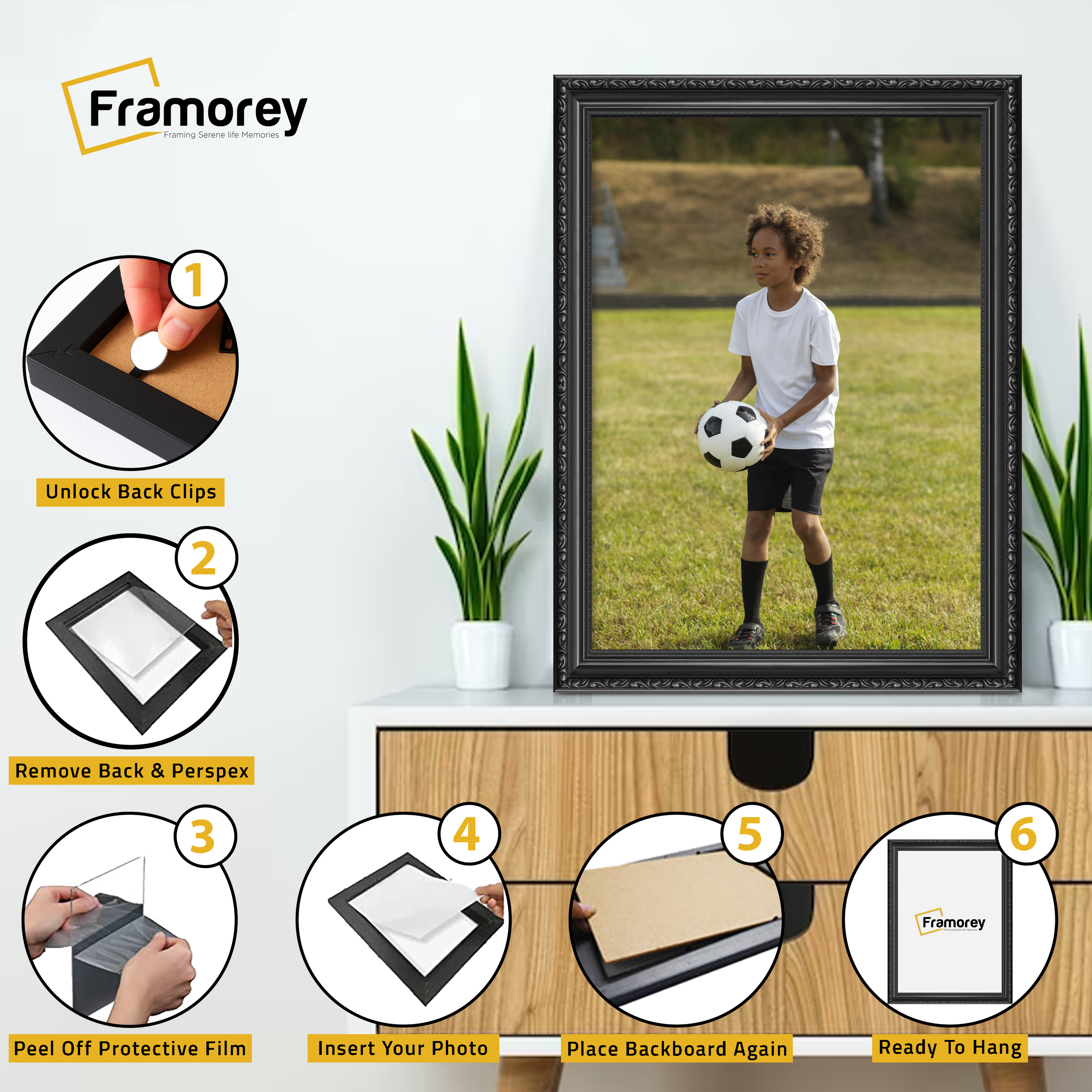 Black Shabby Chic Photo Frames Picture Frame