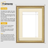 Gold Shabby Ornate Picture Frame Wall Art Photo Frames With Ivory Mount