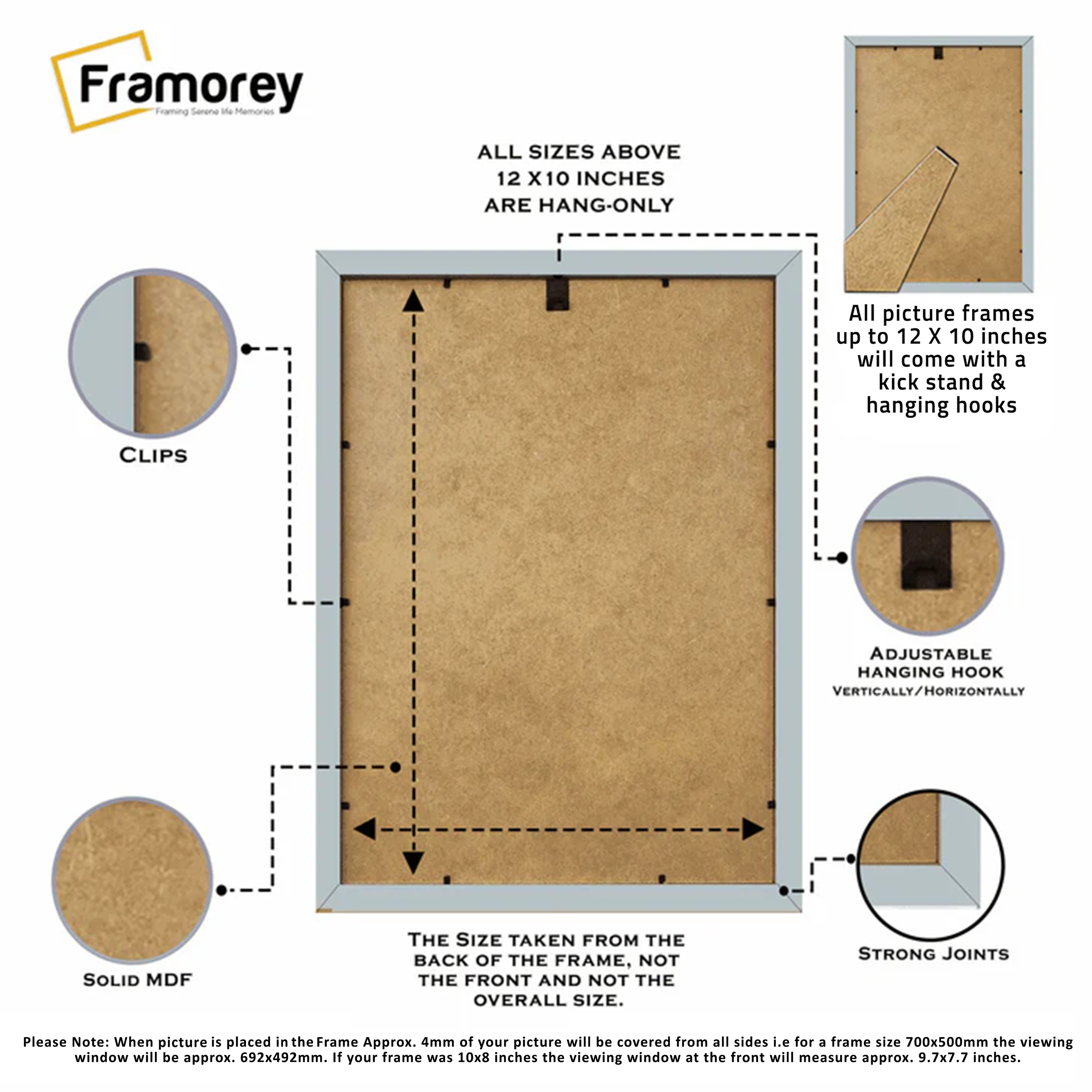 Silver Picture Frame Photo Frame Rockstar Wall Art Frame With White Mount