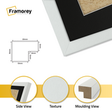 Thin Style Silver Picture Frame With Black Mount